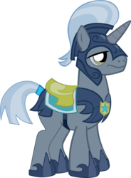 Size: 549x745 | Tagged: safe, artist:a01421, pony, unicorn, g4, it's about time, armor, helmet, hoof shoes, male, night guard, simple background, solo, stallion, transparent background, vector