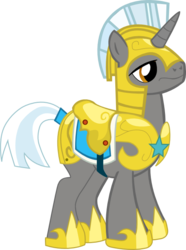Size: 513x690 | Tagged: safe, artist:a01421, pony, unicorn, g4, armor, helmet, hoof shoes, male, royal guard, royal guard armor, saddle, simple background, solo, stallion, tack, transparent background, unicorn royal guard, vector