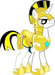Size: 513x690 | Tagged: safe, artist:a01421, oc, oc only, pony, unicorn, armor, frown, helmet, hoof shoes, male, marshall, royal guard, royal guard armor, saddle, simple background, solo, stallion, tack, transparent background, unicorn royal guard, vector