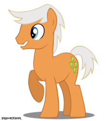 Size: 1000x1123 | Tagged: safe, artist:dragonchaser123, emerald green, green gem, earth pony, pony, g4, background pony, male, raised hoof, simple background, solo, stallion, transparent background, vector
