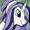 Size: 100x100 | Tagged: safe, artist:midnightkitkat, oc, oc only, oc:arctic panorama, pony, unicorn, moonyverse, alternate hairstyle, deformed horn, horn, icon, offspring, parent:prince blueblood, parent:rarity, parents:rariblood, solo