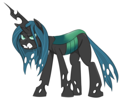 Size: 934x765 | Tagged: source needed, safe, artist:hardway bet, queen chrysalis, changeling, changeling queen, g4, female, scowl, simple background, solo, white background
