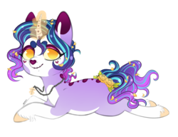 Size: 3000x2300 | Tagged: safe, artist:veincchi, oc, oc only, pony, unicorn, flower, heart, high res, jewelry, magic, necklace, rose, simple background, sketch, solo, transparent background