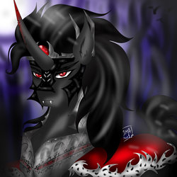 Size: 1024x1024 | Tagged: safe, artist:martazap3, king sombra, pony, g4, armor, male, solo, stallion