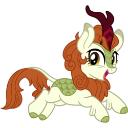 Size: 3200x3200 | Tagged: safe, alternate version, artist:cheezedoodle96, autumn blaze, kirin, g4, sounds of silence, .svg available, female, happy, high res, jumping, looking at you, open mouth, simple background, smiling, svg, transparent background, vector