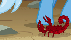 Size: 1280x720 | Tagged: safe, screencap, trixie, scorpion, g4, road to friendship, animal, legs, pictures of legs, solo focus