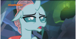Size: 1810x929 | Tagged: safe, screencap, ocellus, queen chrysalis, changedling, changeling, changeling queen, g4, what lies beneath, animated, female, gif, nickelodeon, queen chrysellus, slideshow
