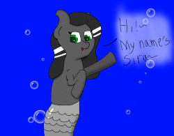 Size: 1200x935 | Tagged: safe, artist:gamer-shy, oc, oc:sira, merpony, animated, answers, ask, black pony, bubble, discord (website), solo, tumblr, underwater