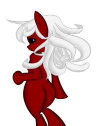 Size: 1200x1500 | Tagged: safe, artist:spheedc, oc, oc only, oc:anna razoredge, oc:black eyes, earth pony, semi-anthro, bipedal, digital art, female, looking at you, looking back, mare, no tail, simple background, solo, transparent background