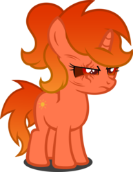 Size: 1280x1661 | Tagged: safe, artist:buckeyescozycafe, oc, oc only, oc:solaris, pony, unicorn, female, filly, red sclera, simple background, solo, transparent background, vector