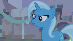 Size: 1280x720 | Tagged: safe, screencap, trixie, pony, unicorn, g4, road to friendship, female, frown, mare, solo