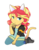 Size: 1240x1608 | Tagged: safe, artist:0ndshok, sunset shimmer, equestria girls, g4, behaving like a cat, cat ears, cat tail, catgirl, clothes, cute, female, jacket, leather jacket, looking at you, nyanset shimmer, pants, shimmerbetes, simple background, solo, white background