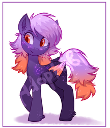 Size: 1189x1379 | Tagged: safe, artist:lispp, oc, oc only, oc:ardent dusk, pegasus, pony, adoptable, advertisement, auction, body freckles, digital art, ear fluff, female, freckles, leg fluff, mare, obtrusive watermark, red eyes, simple background, solo, watermark, white background