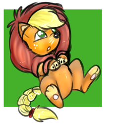 Size: 2602x2854 | Tagged: safe, artist:lildooks, applejack, earth pony, pony, g4, animal costume, applelion, clothes, costume, explicit source, featureless crotch, female, halloween costume, high res, mare, solo