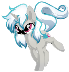 Size: 1554x1628 | Tagged: safe, artist:xsidera, oc, oc only, oc:windshear, pony, unicorn, cutie, facial hair, horn, moustache, simple background, solo, transparent background