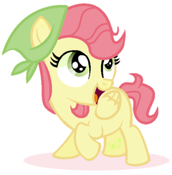 Size: 516x526 | Tagged: safe, artist:puppy-shy, oc, oc only, oc:pink lady, pegasus, pony, base used, blank flank, female, filly, handkerchief, offspring, parent:big macintosh, parent:fluttershy, parents:fluttermac, simple background, solo, transparent background