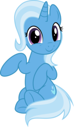 Size: 5380x9209 | Tagged: safe, artist:jhayarr23, artist:superbobiann101, trixie, pony, unicorn, g4, road to friendship, absurd resolution, beautiful, cute, diatrixes, female, looking at you, mare, simple background, sitting, smiling, solo, transparent background, vector
