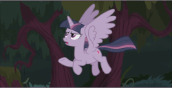 Size: 1811x927 | Tagged: safe, screencap, mean twilight sparkle, alicorn, pony, g4, the mean 6, animated, clone, female, flying, mare, slideshow, solo, spread wings, wings