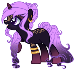 Size: 1230x1160 | Tagged: safe, artist:gihhbloonde, oc, oc only, pony, unicorn, base used, braid, female, mare, simple background, solo, transparent background