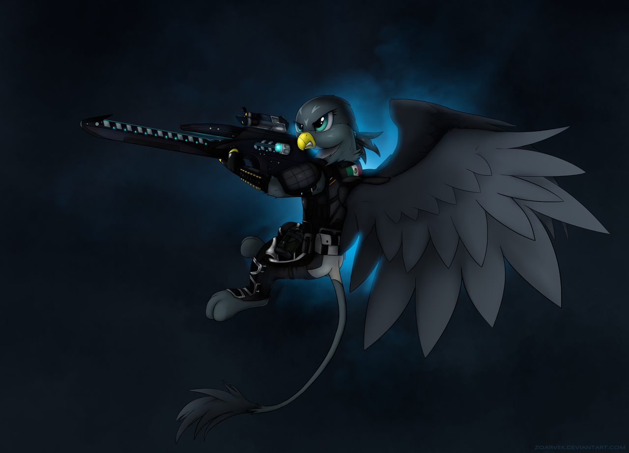 #1825344 - safe, artist:zoarvek, gabby, griffon, fanfic:ranger, g4 ...