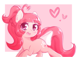 Size: 2871x2148 | Tagged: safe, artist:fluffymaiden, oc, oc only, pony, heart, heart eyes, high res, solo, wingding eyes