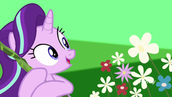 Size: 1600x900 | Tagged: safe, screencap, starlight glimmer, pony, unicorn, g4, road to friendship, discovery family logo, female, mare, smiling, solo