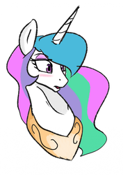 Size: 850x1202 | Tagged: safe, princess celestia, g4, blushing, head only, simple background, white background