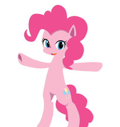 Size: 850x899 | Tagged: safe, pinkie pie, earth pony, pony, g4, female, simple background, solo, standing, white background