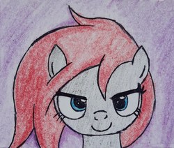 Size: 1932x1641 | Tagged: safe, artist:cloudsky14, pony, bedroom eyes, cute, solo, traditional art