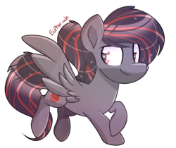 Size: 1284x1080 | Tagged: safe, artist:lynchristina, oc, oc only, oc:antares, pegasus, pony, art trade, digital art, female, heart eyes, looking back, mare, signature, simple background, smiling, solo, transparent background, wingding eyes