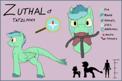 Size: 3000x2000 | Tagged: safe, artist:theandymac, oc, oc only, oc:zuthal, monster pony, original species, tatzlpony, cutie mark, high res, mawshot, no source available, open mouth, reference sheet, size comparison, tentacle tongue, tentacles