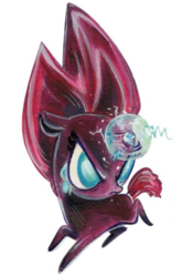 Size: 603x861 | Tagged: safe, artist:sara richard, idw, official comic, fizzlepop berrytwist, tempest shadow, pony, unicorn, g4, art is magic, broken horn, crying, female, filly, filly tempest shadow, foal, horn, simple background, sparking horn, white background, younger