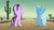 Size: 1280x720 | Tagged: safe, screencap, starlight glimmer, trixie, pony, unicorn, g4, road to friendship, bipedal, cactus, cute, desert, diatrixes, duo, eyes closed, female, glimmerbetes, mare, road, saguaro cactus, standing