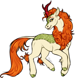 Size: 1249x1283 | Tagged: safe, artist:dachiia, autumn blaze, kirin, g4, sounds of silence, female, open mouth, simple background, solo, transparent background
