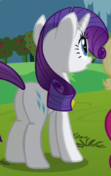 Size: 219x349 | Tagged: safe, screencap, rarity, pony, unicorn, g4, keep calm and flutter on, butt, cropped, female, mare, plot, solo focus