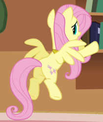 Size: 456x542 | Tagged: safe, screencap, fluttershy, pegasus, pony, g4, keep calm and flutter on, butt, cropped, element of kindness, female, flying, mare, plot, solo