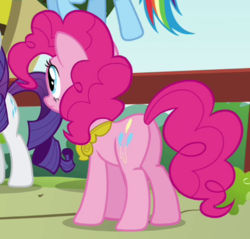Size: 422x404 | Tagged: safe, screencap, pinkie pie, earth pony, pony, g4, keep calm and flutter on, butt, cropped, female, mare, plot, solo focus