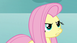 Size: 1280x720 | Tagged: safe, screencap, fluttershy, pegasus, pony, g4, keep calm and flutter on, female, fluttershy is not amused, frown, mare, snow, solo, unamused