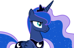 Size: 1920x1260 | Tagged: safe, artist:dashiesparkle, princess luna, alicorn, pony, g4, luna eclipsed, .svg available, ethereal mane, female, luna is not amused, mare, simple background, solo, starry mane, svg, transparent background, unamused, vector