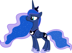 Size: 1804x1333 | Tagged: safe, artist:dashiesparkle, princess luna, alicorn, pony, g4, luna eclipsed, .svg available, cute, ethereal mane, female, hoof shoes, lunabetes, mare, peytral, simple background, solo, starry mane, svg, transparent background, vector