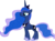 Size: 1804x1333 | Tagged: safe, artist:dashiesparkle, princess luna, alicorn, pony, g4, luna eclipsed, .svg available, cute, ethereal mane, female, hoof shoes, lunabetes, mare, peytral, simple background, solo, starry mane, svg, transparent background, vector