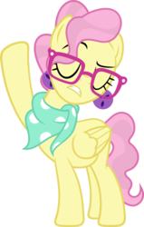 Size: 2868x4500 | Tagged: safe, artist:slb94, fluttershy, pegasus, pony, g4, alternate hairstyle, female, hipstershy, raised hoof, simple background, solo, transparent background, vector