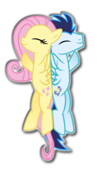 Size: 1237x2132 | Tagged: dead source, safe, artist:meandmyideas, fluttershy, soarin', pegasus, pony, g4, crack shipping, duo, eyes closed, female, flying, male, shipping, simple background, smiling, soarinshy, spread wings, straight, transparent background, vector, wings