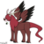 Size: 2000x2000 | Tagged: safe, artist:misskanabelle, oc, oc only, unnamed oc, hybrid, hair over eyes, high res, interspecies offspring, magical gay spawn, male, offspring, parent:big macintosh, parent:discord, parents:discomac, signature, simple background, solo, transparent background, unshorn fetlocks