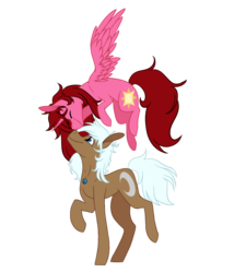 Size: 2164x2400 | Tagged: safe, artist:cornerverse, oc, oc only, oc:moonsong, oc:sun aura, base used, female, high res, lesbian, oc x oc, ponysona, shipping, simple background, transparent background