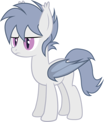 Size: 2586x3013 | Tagged: safe, artist:duskthebatpack, oc, oc only, oc:white willow, bat pony, pony, bat wings, ear fluff, female, folded wings, frown, high res, lidded eyes, mare, simple background, slit pupils, solo, standing, transparent background, vector