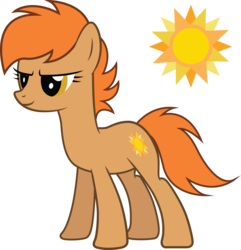 Size: 2784x2892 | Tagged: safe, artist:duskthebatpack, oc, oc only, oc:orange sky, earth pony, pony, female, high res, mare, simple background, smiling, solo, standing, transparent background, vector