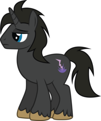 Size: 2317x2774 | Tagged: safe, artist:duskthebatpack, oc, oc only, oc:thunder draft, pony, unicorn, high res, lidded eyes, male, simple background, solo, stallion, standing, transparent background, unshorn fetlocks, vector