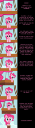 Size: 2000x7265 | Tagged: safe, artist:mlp-silver-quill, pinkie pie, earth pony, pony, comic:pinkie pie says goodnight, g4, comic, dialogue, female, floppy ears, grin, high res, hot air balloon, looking at you, mare, piloon, sad, smiling, solo, starry eyes, talking to viewer, wingding eyes