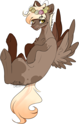 Size: 525x820 | Tagged: safe, artist:ohflaming-rainbow, oc, oc only, oc:aster, pegasus, pony, floral head wreath, flower, male, simple background, solo, stallion, transparent background